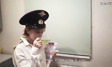 Russian Cop Chaos: Funny Blowjob & Missionary Sex