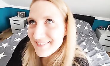 Milena: Neighbor's Package Delivery Leads to a Thank You Blowjob