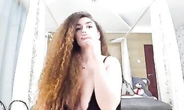 Curly Letitia Shows Off Her Big Saggy Boobs
