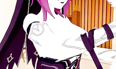 Rosaria Genshin Impact 3D Anime Blowjob and Creampie