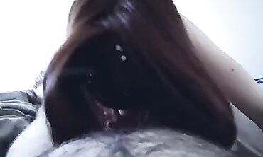 Petite Redhead in Fishnets Gets Plugged and Choked