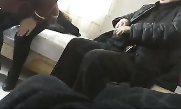 Plump Asian Grandpa Amateur Anal Cuckold
