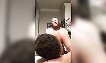 Thick Ebony Cutie Takes Milky's Big White Dick