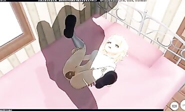 3D Anime: Rough Morning Creampie with Blonde Sister-in-Law