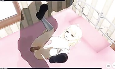 3D Anime: Rough Morning Creampie with Blonde Sister-in-Law