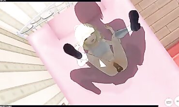3D Anime: Rough Morning Creampie with Blonde Sister-in-Law