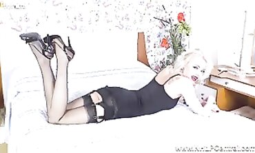 April Paisley Solo Masturbation With Pink Dildo