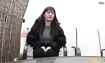 First Time Amateur Brunette Rides Like A Pro