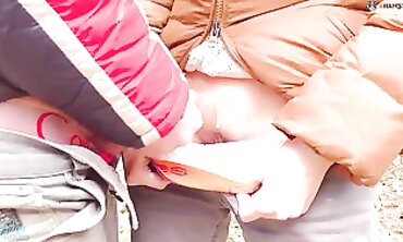 POV MILF Gives Risky Blowjob To Stranger Outside