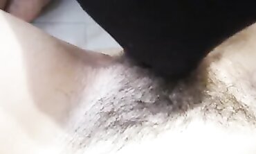 Close-Up Cunnilingus on Hairy MILF Pussy