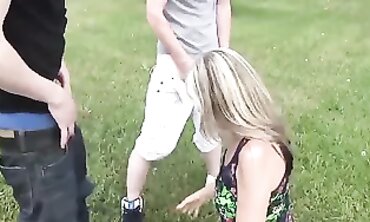Messy MILF Gets Pounded by Two Guys in Amateur Threesome