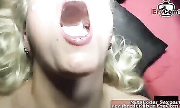 German Gangbang Orgy: Slender Blonde Teen Gets Pounded by a Crew