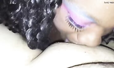 Nice Delivers a Deep Throat Blowjob