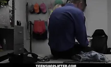 Blonde Shoplifter Gets Anal Strip-Search by Officer