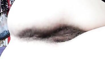 Hairy MILF Gets Fingering and Gaping Action