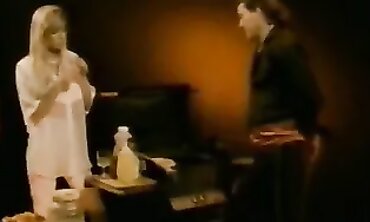 Classic Blonde in Lingerie Gives a Blowjob