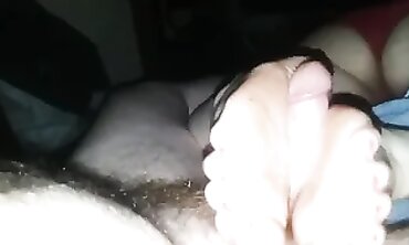POV Toejob Switch Sides Makes Milf Spew