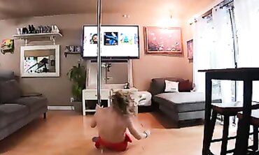 MILF Mrs Nelson Smokes and Strips at Home