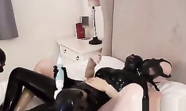Vinyl Catsuit Threesome