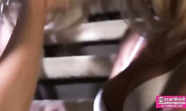 Franziska Facella Climbs the Stairs for a Lesbian Session