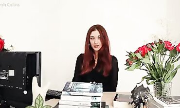 POV Redhead Bookstore Clerk Gives Jerk Off Instructions