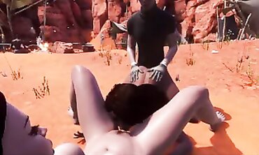 Alissa Joins Jotaru Jokocknito for a Wild 3-Way Outdoor Session