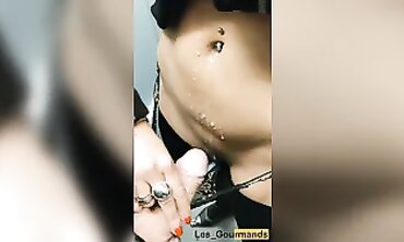 Bombshell MILF Takes a Handjob in the Elevator