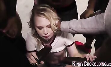 Insatiable Hotwife Gets Interracial Bukkake