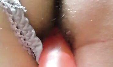 POV: Hairy MILF Girlfriend Gets Impregnated With A Dildo