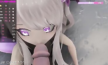 Belle Delphine VRchat Blowjob & Squirting Orgasm