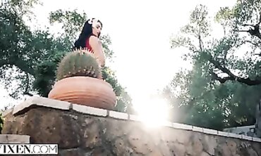 Vixen Brunette Gets Hardcore Public Sex With Christian Clay