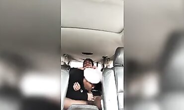 Ebony MILF Quickie In The Car