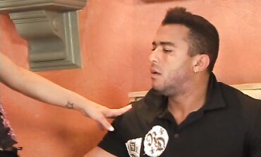 A Super-Sexy Platinum-Blonde Transgirl Lures A Boy Before Throating And Pounding Him