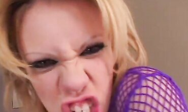 Gia Paloma Wears Red-Hot Fishnets For Hard-Core Ravaging