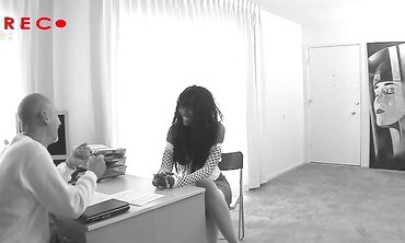 Ebony honey Nyomi Banxxx Gets Her Poon Banged by a Milky Manmeat two