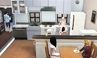 Unholy Quirks: Ex-Wife Kitchen Gangbang in The Sims