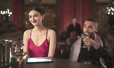 Victoria Justice Reveals Her Underwear In Artistic Tape