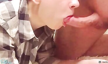 POV: Stepbrother Gets Deep-Throated by Queen in Pantyhose