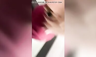 POV Blowjob in Train Bathroom with Legal Yo