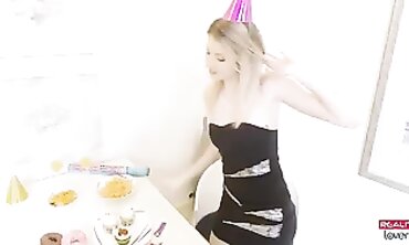 Blonde Goddess POV Creampie in Stockings