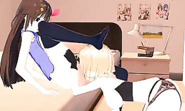 Yozora Mel and Tokino Sora Share a Passionate Lesbian Encounter