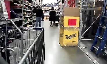 Trina Teases Customers in the Department Store