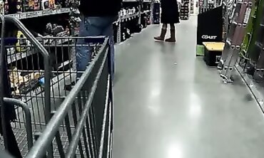 Trina Teases Customers in the Department Store