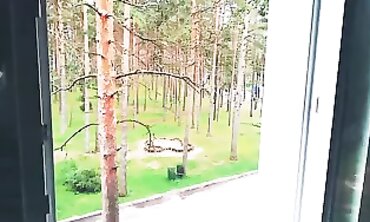 college girl Gets Smashed at the Window with a Facial