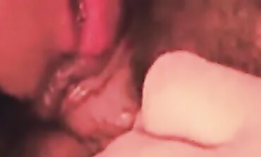 Milf Secretly Licks Dyke Girlfriend's Pussy to Orgasm