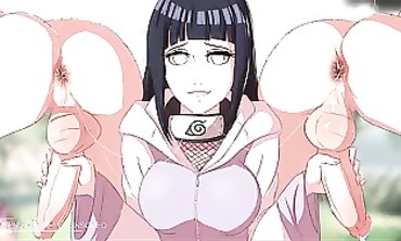 Naruto: Hinata Uncensored Anime Orgy with Ino, Tsunade, Sasuke & Kiba