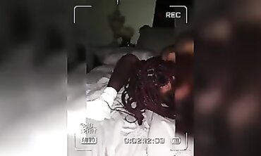 Ebony Babe Takes Big Dick Anal and Creampie in Threesome