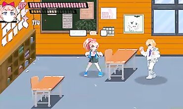 City Dolls: Anime Pixel Game Threesome Facial