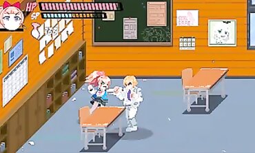 City Dolls: Anime Pixel Game Threesome Facial