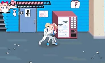 City Dolls: Anime Pixel Game Threesome Facial